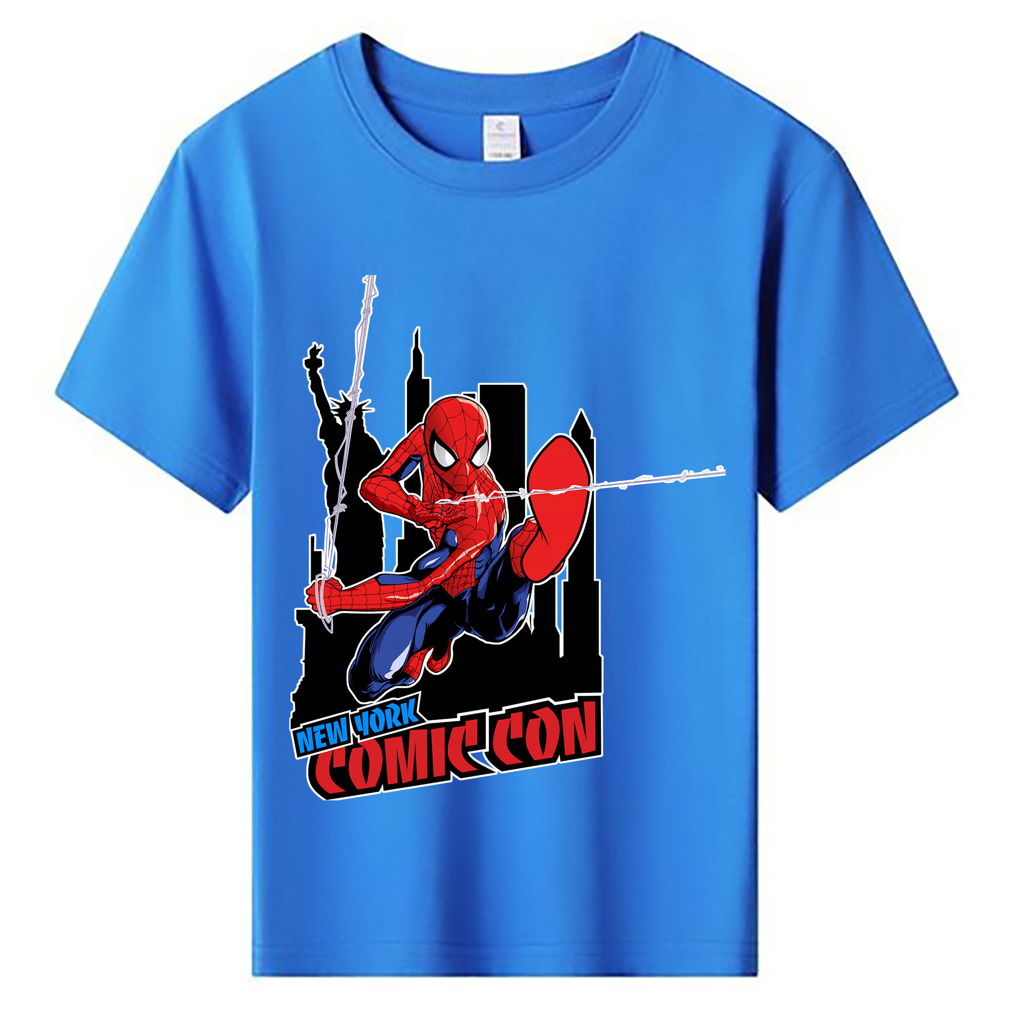 （画像用） Spider Man スパイダーマン 綿100％キッズTシャツ（フロントプリント）